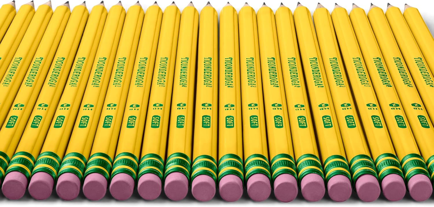 Ticonderoga Wood-Cased Pencils, Pre-Sharpened, 2 HB Soft, Yellow, 10 Count - Image 8