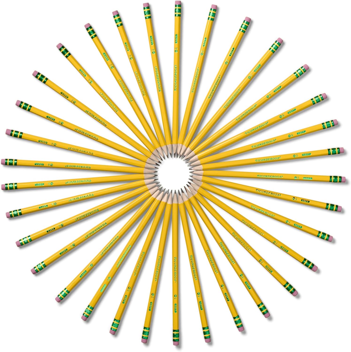 Ticonderoga Wood-Cased Pencils, Pre-Sharpened, 2 HB Soft, Yellow, 10 Count - Image 9